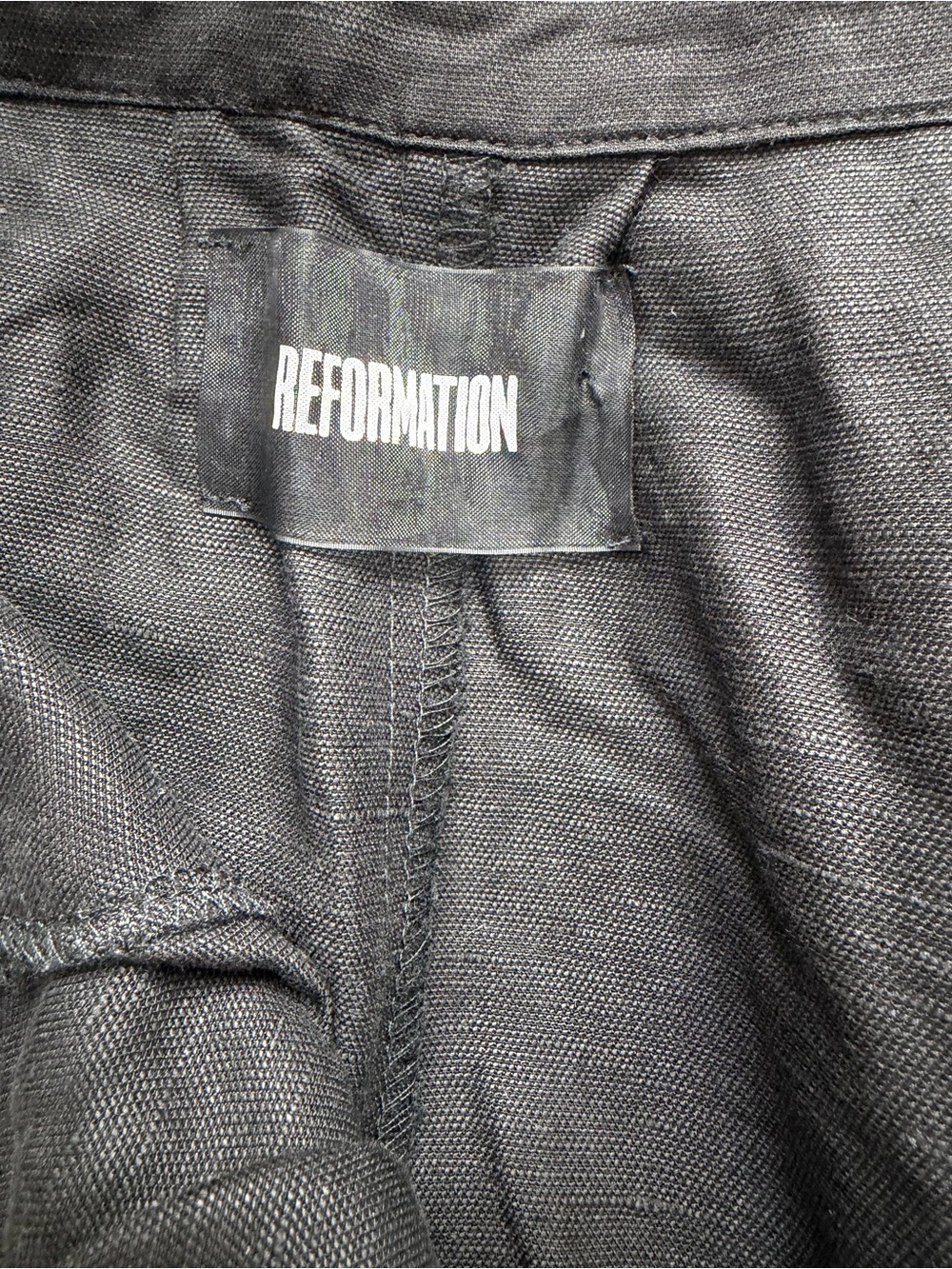 Reformation Black Button-Front High-Waist Midi Skirt - Picture 9 of 12